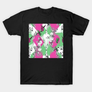 Black and white flowers T-Shirt